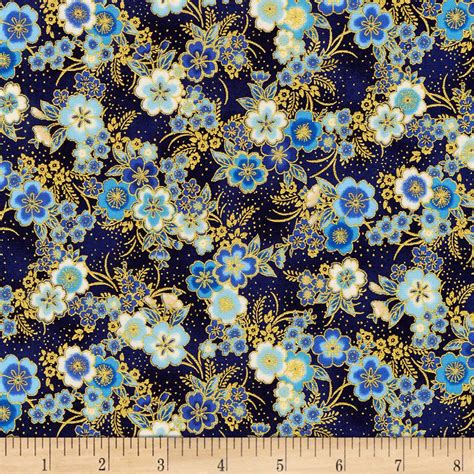 birds and foliage floral metalic kaufman fabric+|Imperial Collection .